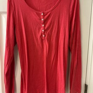 NWOT Women's Reddish-Coral Long Sleeve Top